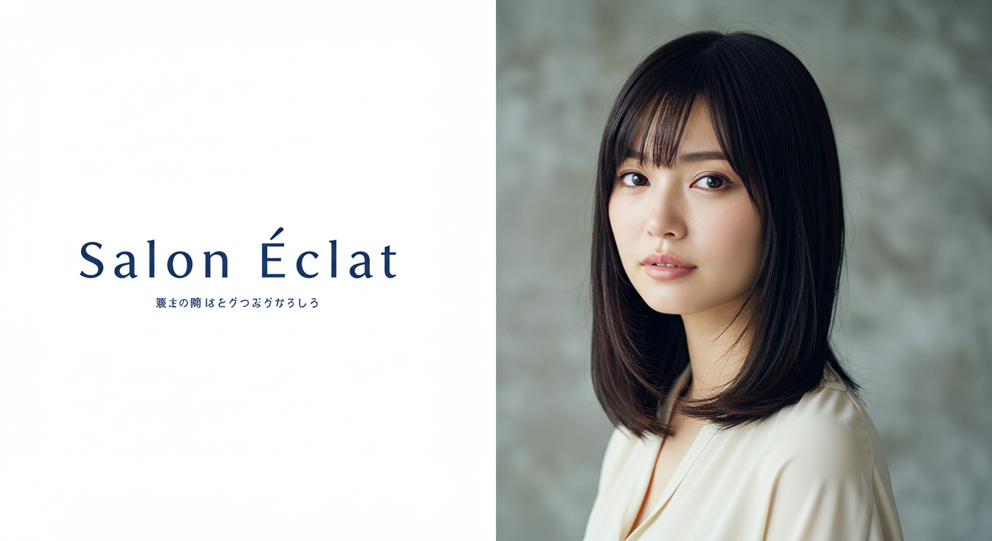 サロンÉclat様のロゴとウェブサイト (推奨サイズ: 幅800px以上, アスペクト比4:3)
